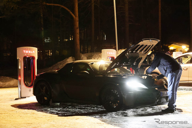 ポルシェ ボクスターEV プロトタイプ(スクープ写真)