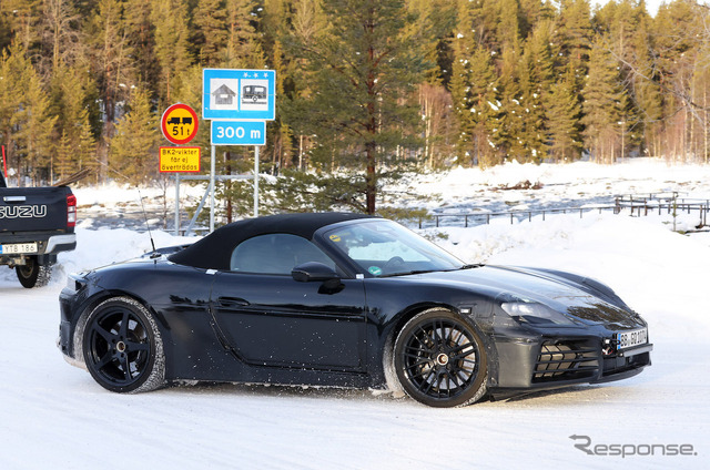 ポルシェ ボクスターEV プロトタイプ(スクープ写真)