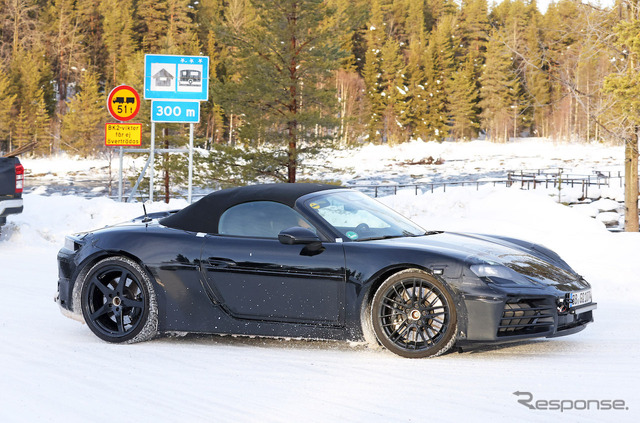 ポルシェ ボクスターEV プロトタイプ(スクープ写真)