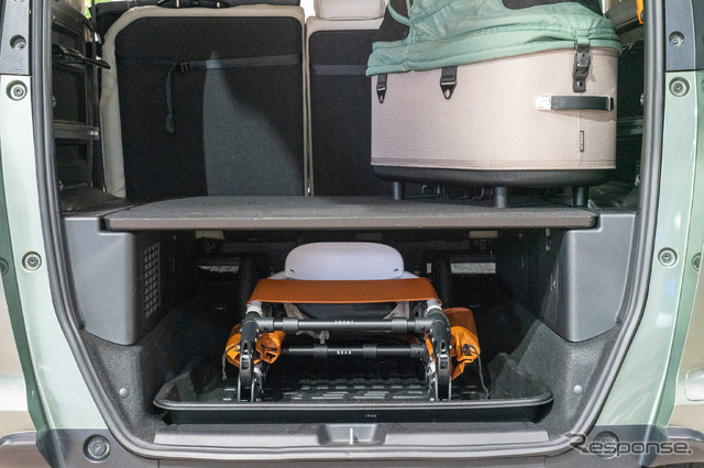 フリード+の荷室にジャストフィットするエアバギーのフレーム