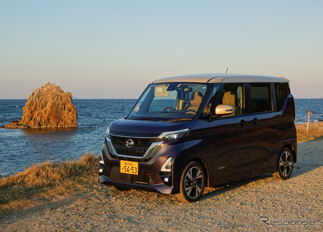 日産 デイズルークス ハイウェイスター Gターボ プロパイロットエディションのフロントビュー。