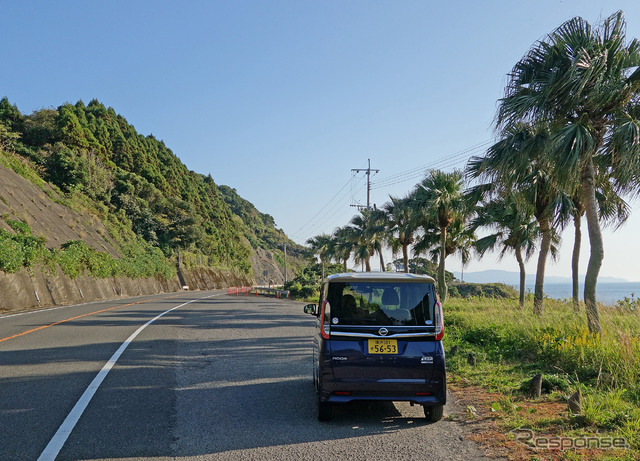 国道3号線鹿児島区間にて。今回は一般道比率が非常に高かった。