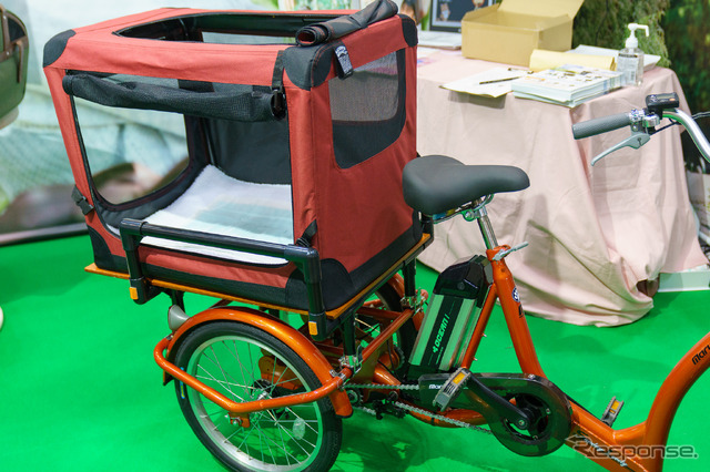 電動三輪車には30kgほどのペットが乗せられる予定だそうだ