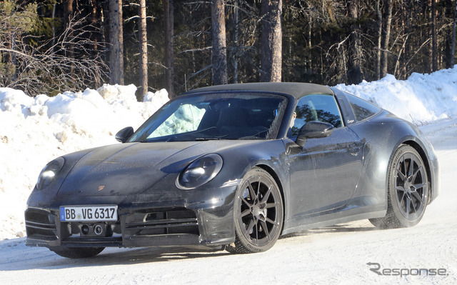 ポルシェ 911タルガ 改良新型プロトタイプ(スクープ写真)