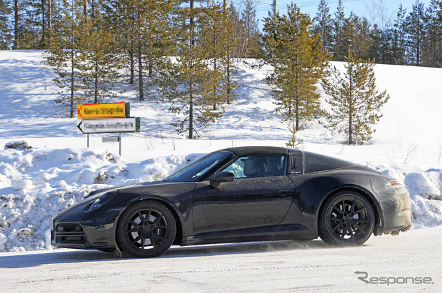 ポルシェ 911タルガ 改良新型プロトタイプ(スクープ写真)
