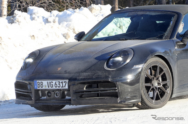 ポルシェ 911タルガ 改良新型プロトタイプ(スクープ写真)