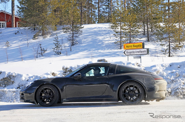 ポルシェ 911タルガ 改良新型プロトタイプ(スクープ写真)