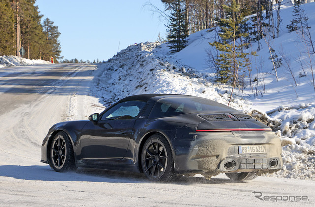 ポルシェ 911タルガ 改良新型プロトタイプ(スクープ写真)