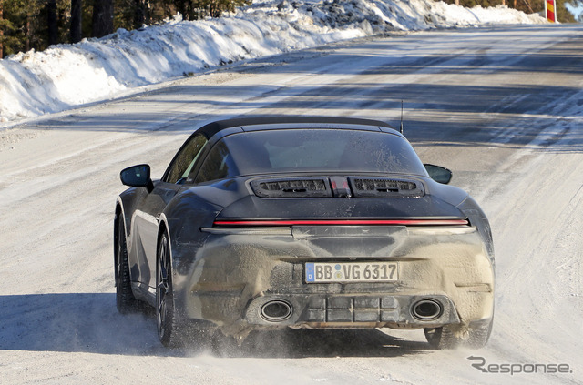 ポルシェ 911タルガ 改良新型プロトタイプ(スクープ写真)