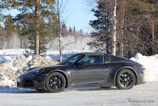 ポルシェ 911タルガ 改良新型プロトタイプ(スクープ写真)