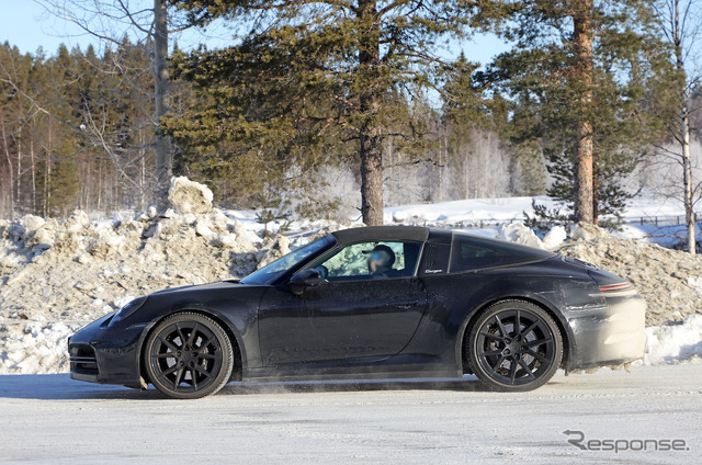 ポルシェ 911タルガ 改良新型プロトタイプ(スクープ写真)