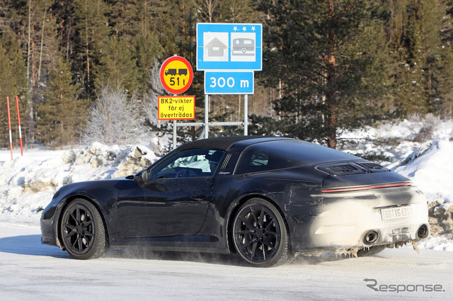 ポルシェ 911タルガ 改良新型プロトタイプ(スクープ写真)