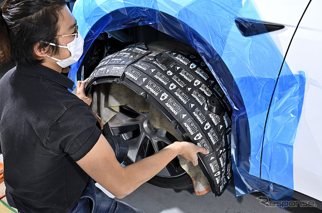 インナーカバーを戻すと見た目的には施工されていることが分からなくなる