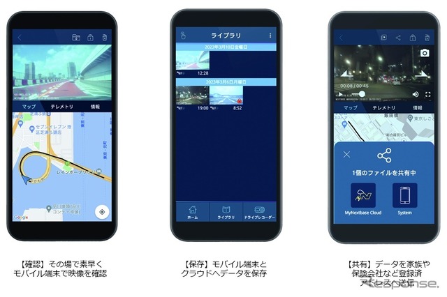 ドライブレコーダー NEXTBASE：映像データ管理の流れ