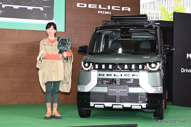 デリカミニ新CM発表会:水川あさみ