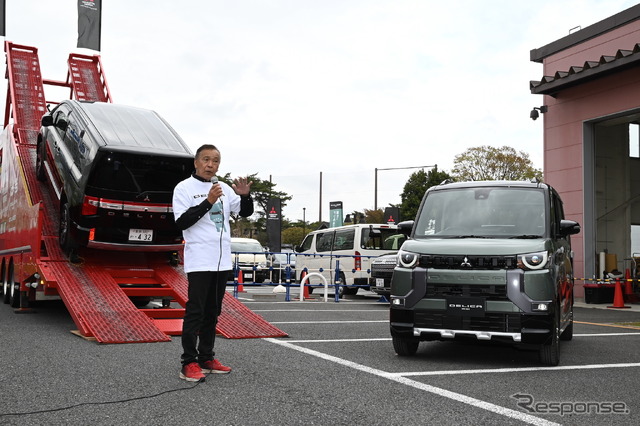 解説するのはラリードライバーの増岡浩さん