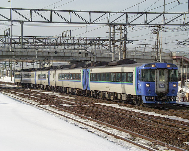 キハ183系時代の特急『おおぞら』。同列車のキハ183系による定期運用は、2001年7月に『おおぞら』系統すべてが振子式のキハ283系『スーパーおおぞら』に置き換えられるまでのおよそ20年間続いた。