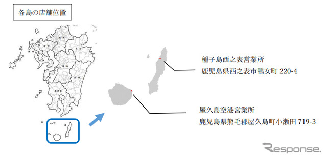 各島の店舗位置