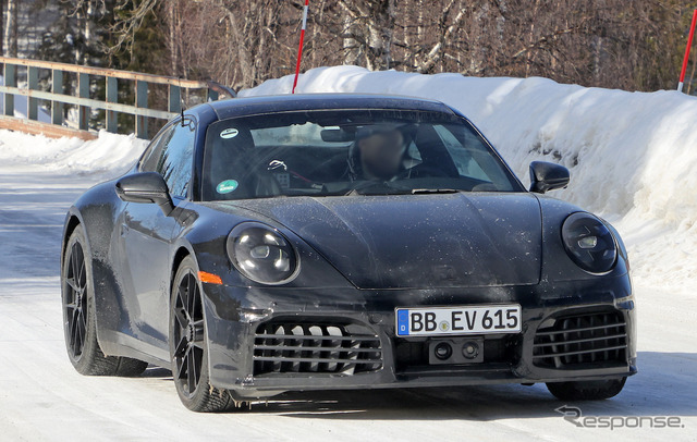 ポルシェ 911 GTS 改良新型プロトタイプ(スクープ写真)