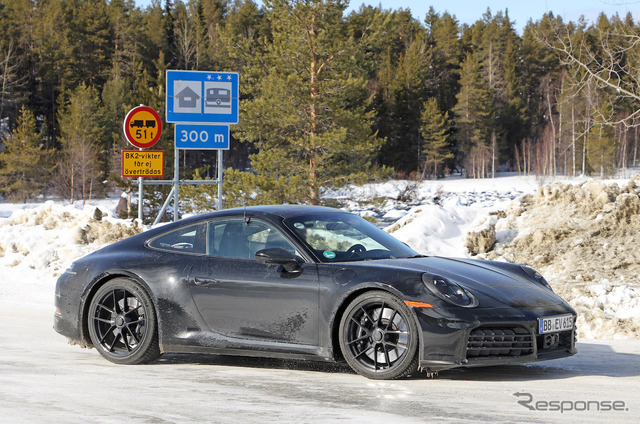 ポルシェ 911 GTS 改良新型プロトタイプ(スクープ写真)