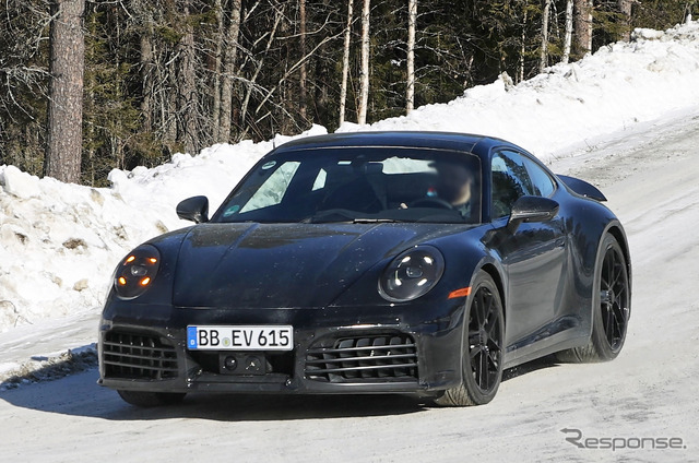ポルシェ 911 GTS 改良新型プロトタイプ(スクープ写真)