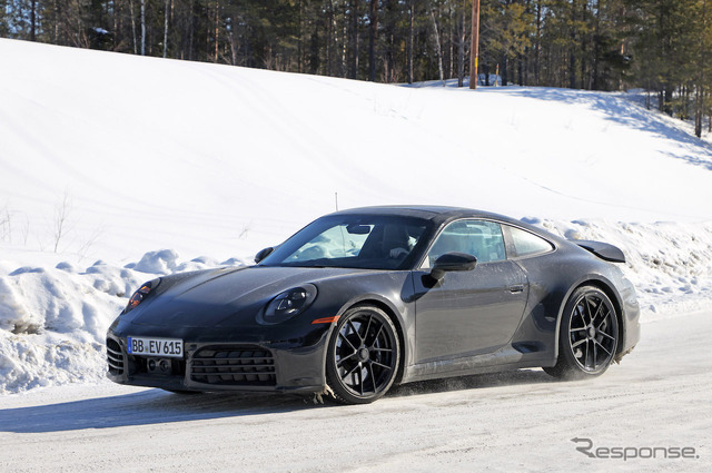 ポルシェ 911 GTS 改良新型プロトタイプ(スクープ写真)
