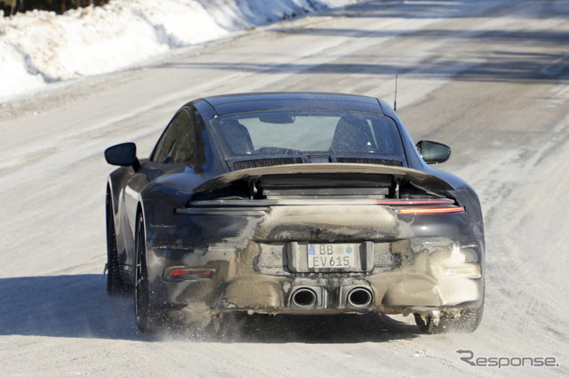 ポルシェ 911 GTS 改良新型プロトタイプ(スクープ写真)