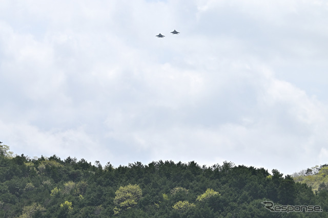 航空自衛隊新田原基地のF-15によるウエルカムフライト