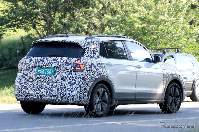 VW T-Cross 改良新型プロトタイプ(スクープ写真)