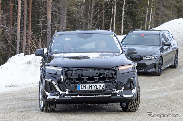 アウディ Q7 改良新型プロトタイプ(スクープ写真)