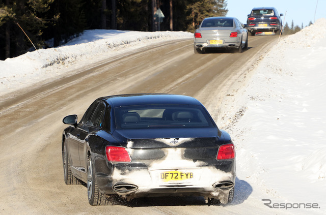 ベントレー フライングスパー V8 PHEV プロトタイプ(スクープ写真)