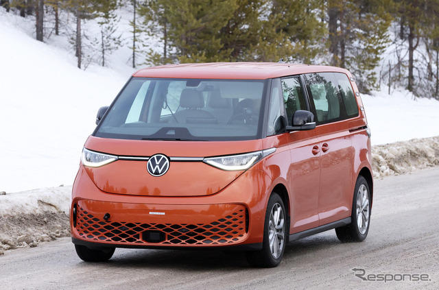 VW ID. Buzz ロングバージョン 市販型プロトタイプ(スクープ写真)