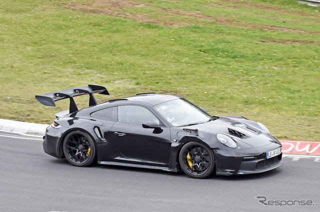 ポルシェ 911 GT2 RS 次期型プロトタイプ（スクープ写真）