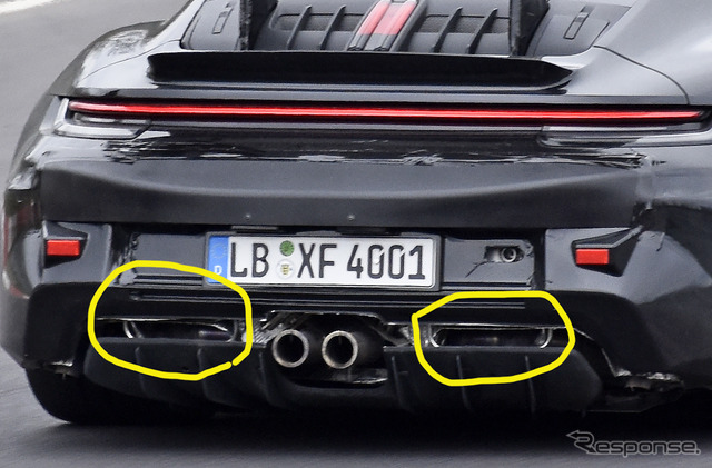 ポルシェ 911 GT2 RS 次期型プロトタイプ(スクープ写真)