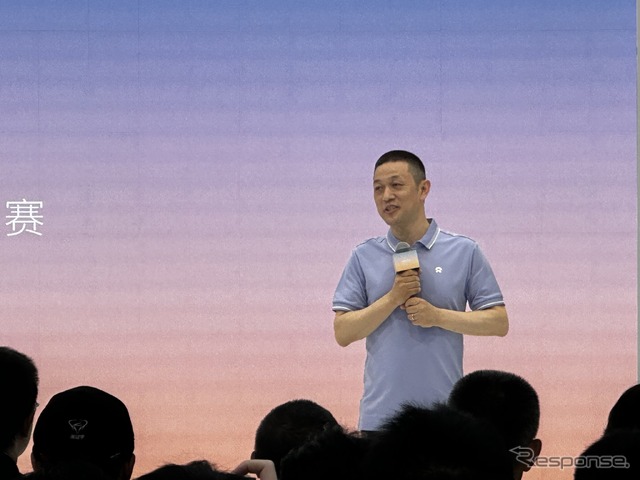 NIOの董事長・CEOの李斌氏（上海モーターショー2023）