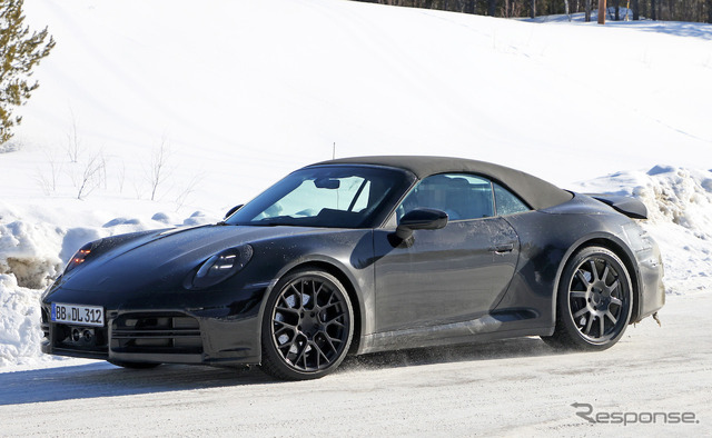 ポルシェ 911 カブリオレ 改良新型(スクープ写真)