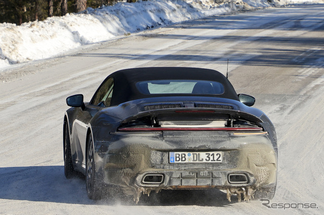 ポルシェ 911 カブリオレ 改良新型(スクープ写真)