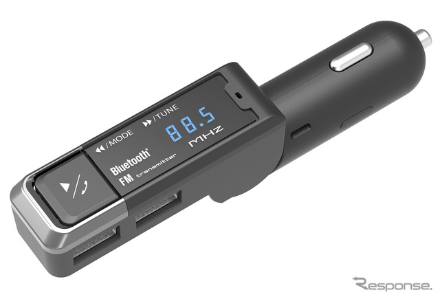 Kashimura・Bluetooth FMトランスミッター USB2ポート 4.8A スリム(KD-254)