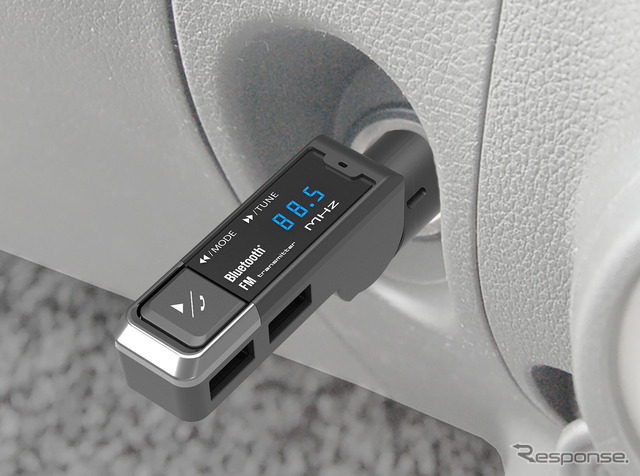 Kashimura・Bluetooth FMトランスミッター USB2ポート 4.8A スリム(KD-254)