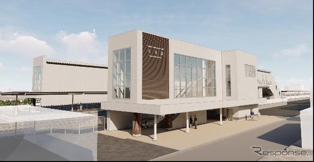 橋上化される七里駅のイメージ。