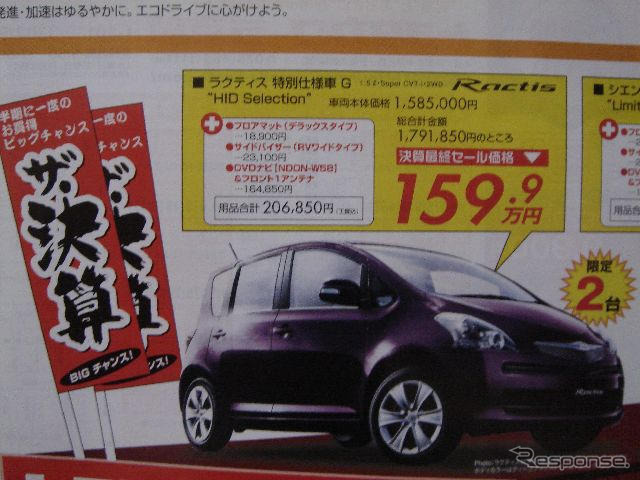 【週末の値引き情報】このプライスでコンパクトカーを購入できる!!