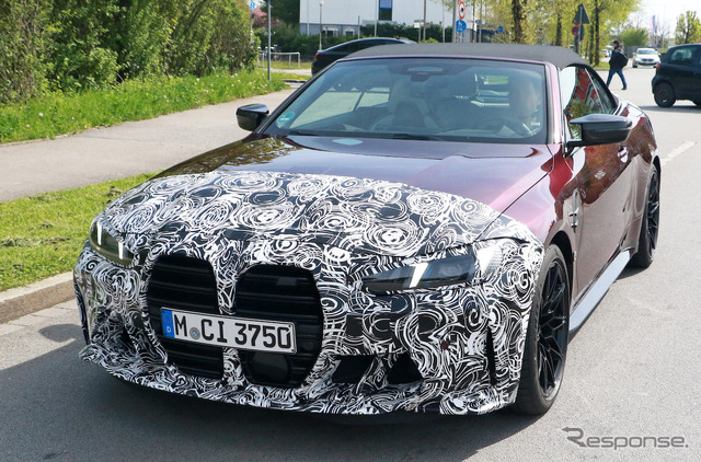 BMW M4カブリオレ 改良新型プロトタイプ(スクープ写真)