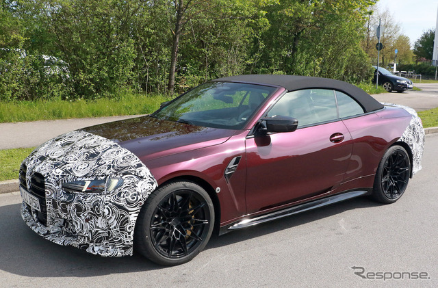 BMW M4カブリオレ 改良新型プロトタイプ(スクープ写真)