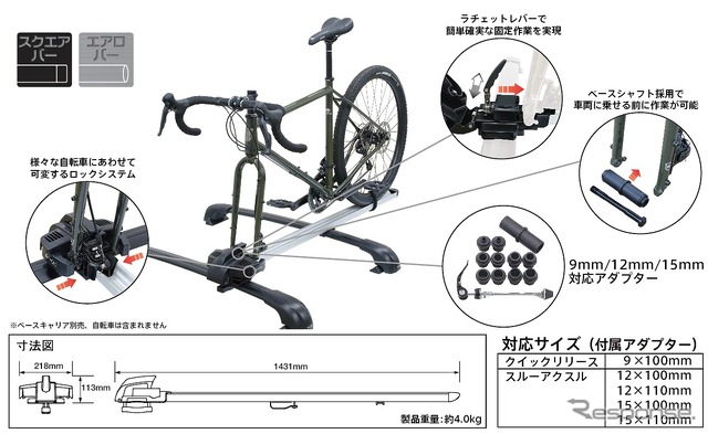 Terzo ルーフサイクルキャリア EC29