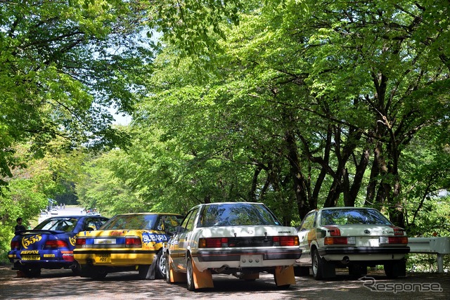 歴代スバルのワークスラリーカー4世代が集まる