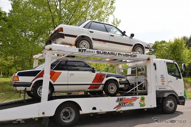 歴代スバルのワークスラリーカー4世代が集まる
