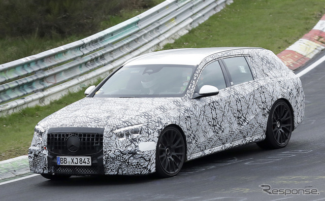 メルセデス AMG E53 ステーションワゴン 次期型プロトタイプ(スクープ写真)