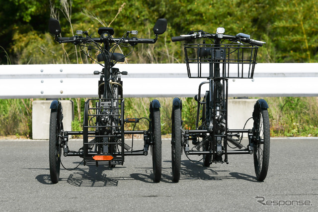 noslisu e(左)とnoslisu(右)。noslisu eの方がトレッドが広い。