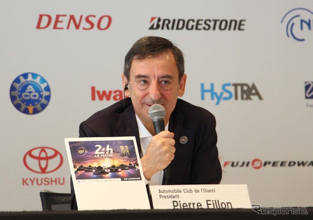 ACOフランス西部自動車クラブのピエール・フィヨン会長。「モビリティの世界でゼロエミッションを実現しなければならないし、水素は我々のレースで有効なソリューションであると思っている」と話す