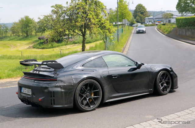 ポルシェ 911 GT3 改良新型プロトタイプ(スクープ写真)